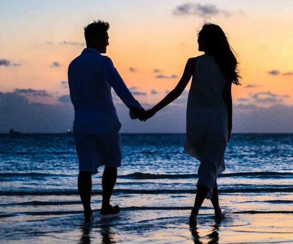 Couple Walking on the Beach