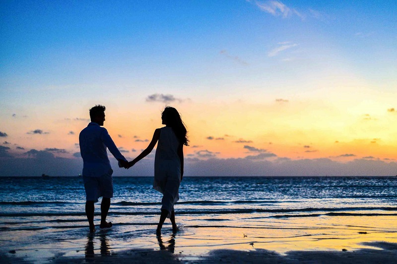 Couple at Sunset on the Beach