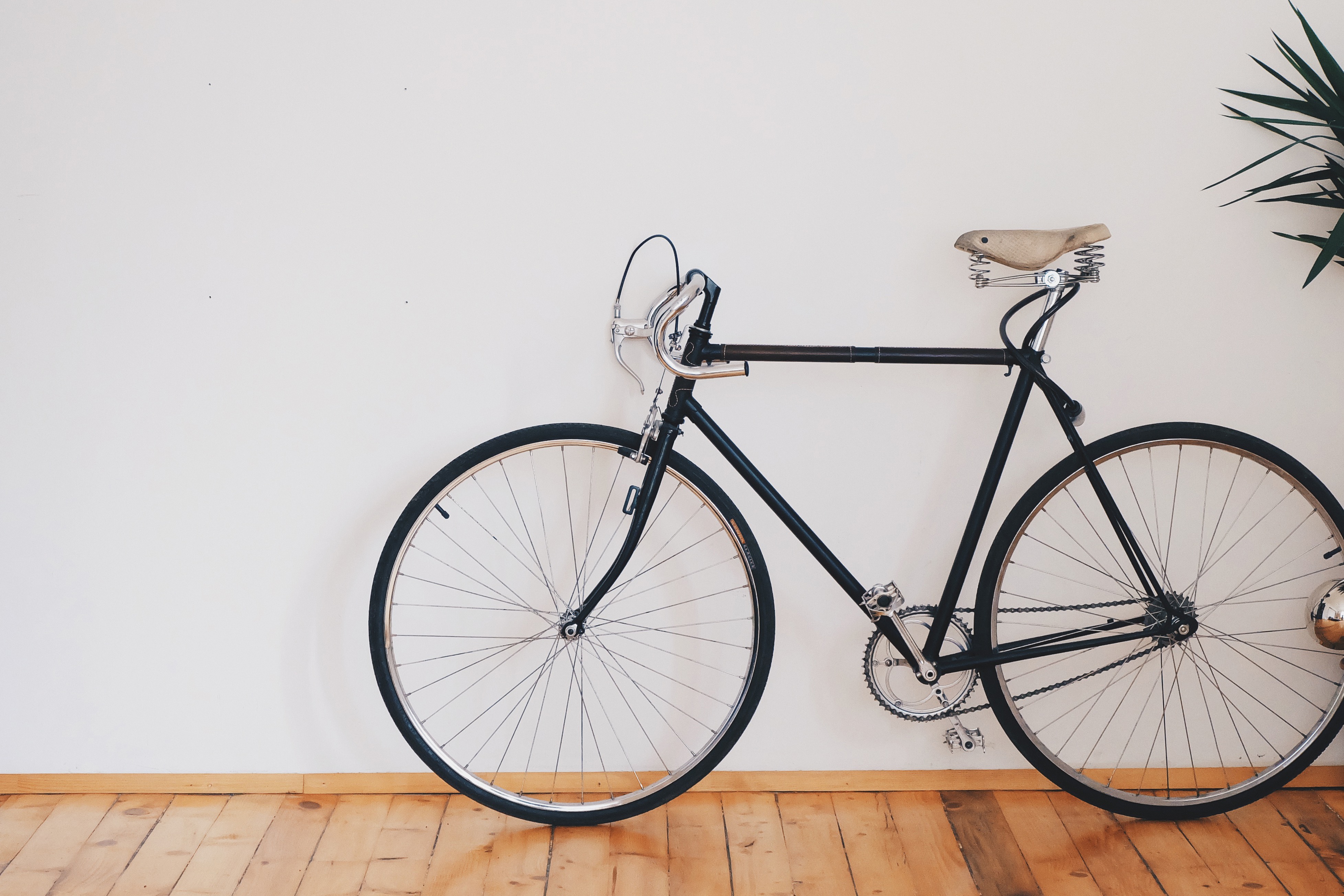 Sleek Black Road Bike