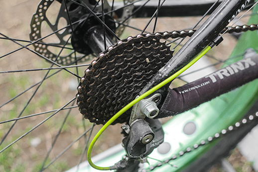Close Up of a Bicycle Wheel