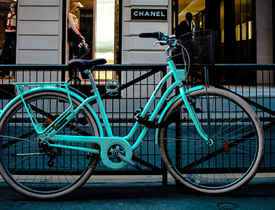 Close Up of a Bicycle Wheel