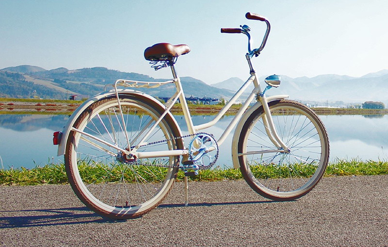 Close Up of a Bicycle Wheel