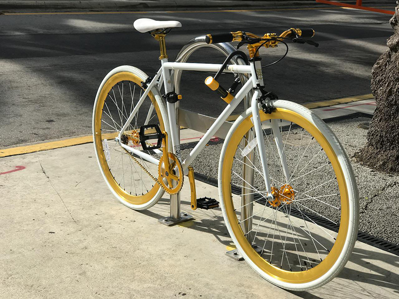 Close Up of a Bicycle Wheel