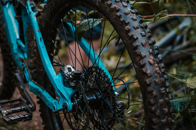 Close Up of a Bicycle Wheel