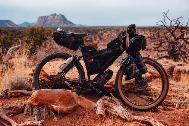 a bike in a desert