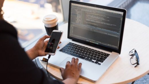 laptop and smartphone