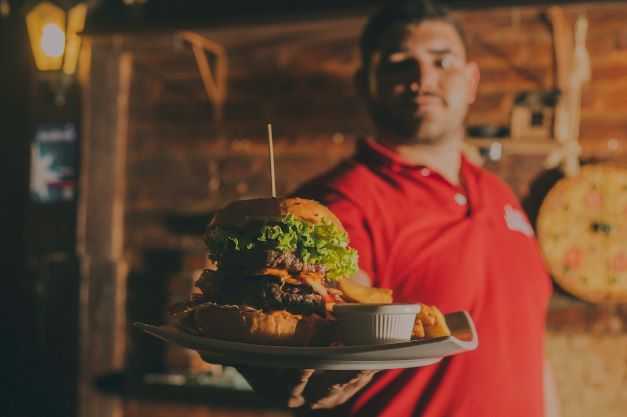 man with burger