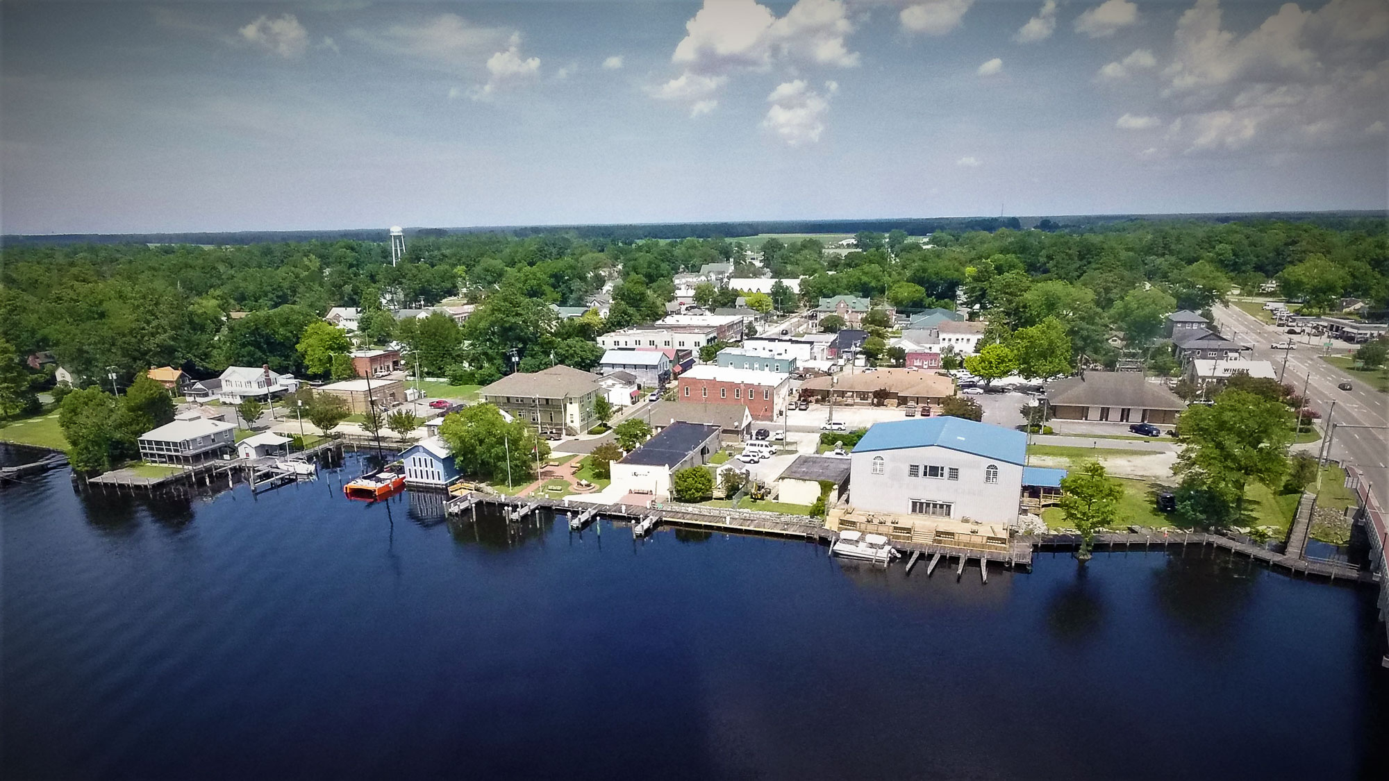 Photo of a lake and some houses