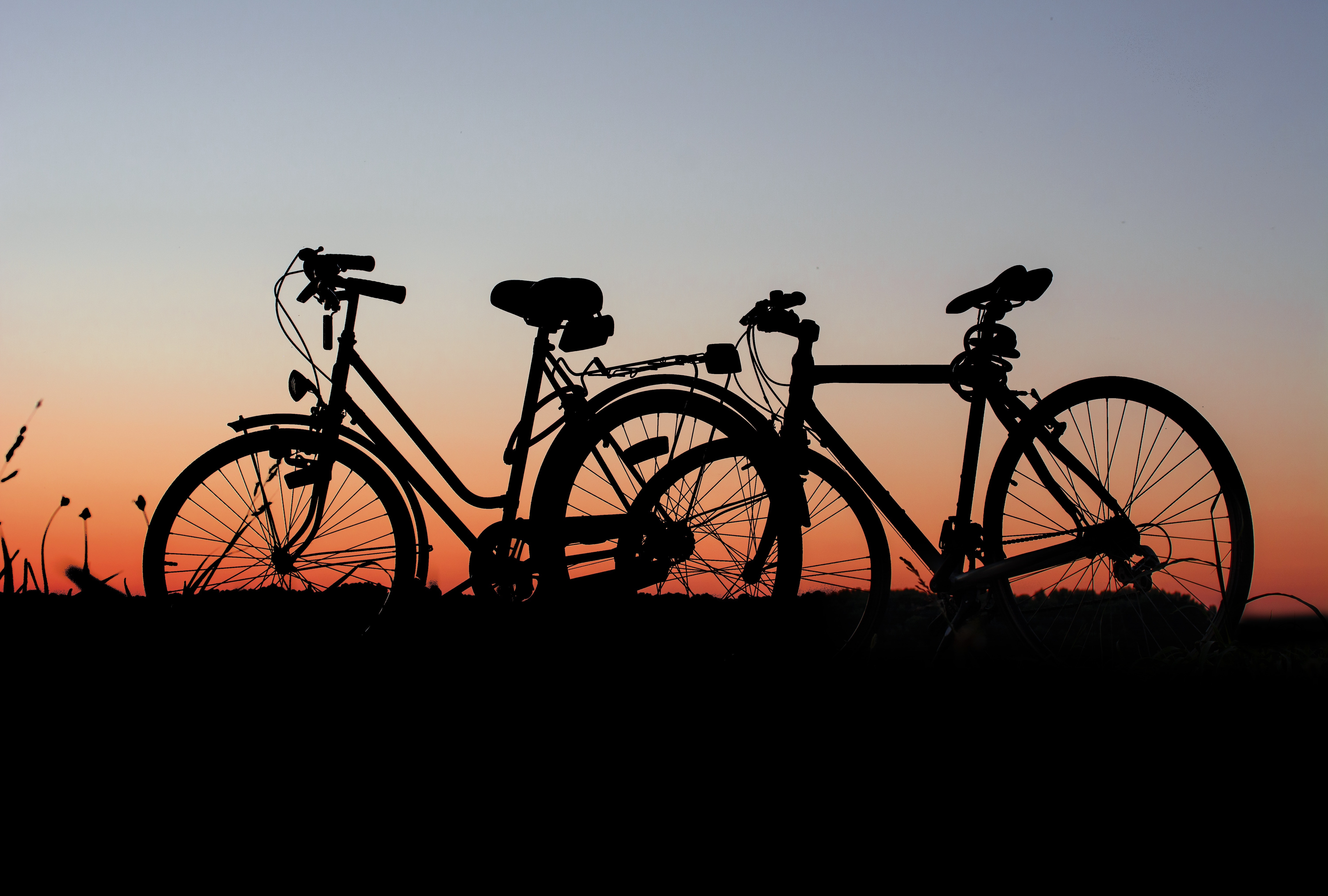 bike at sunset