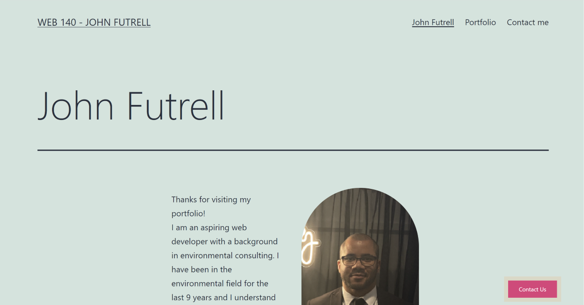 Portfolio Page for web 140 course
