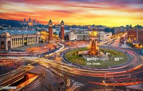 A picture of a big square in Madrid city