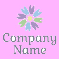 Designed pink logo with company name