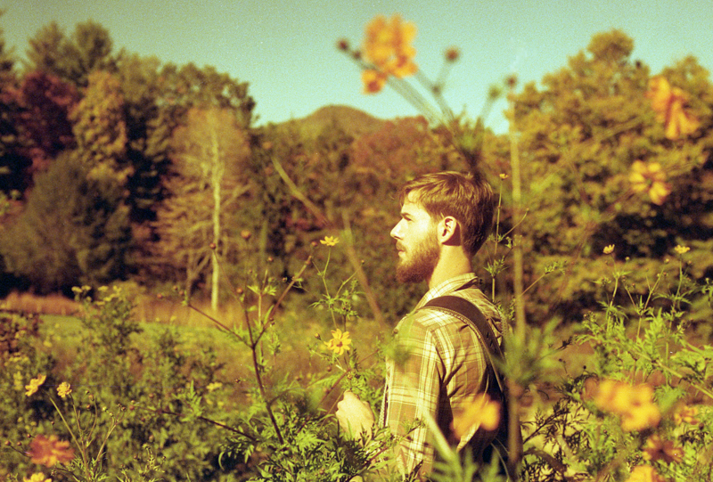 abstract flower photo with young men