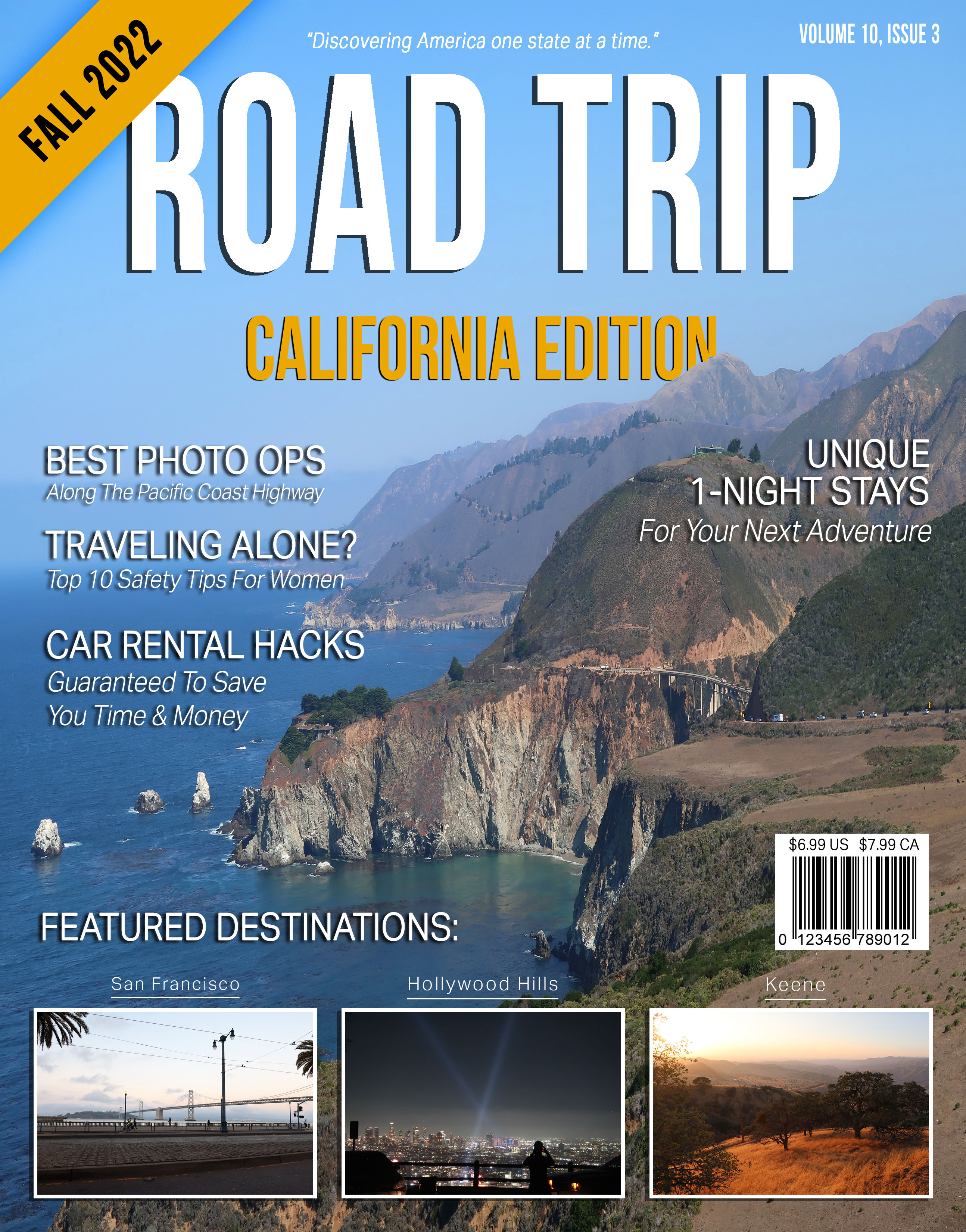 Picture of California's Pacific Coast Highway with article topics written over the image