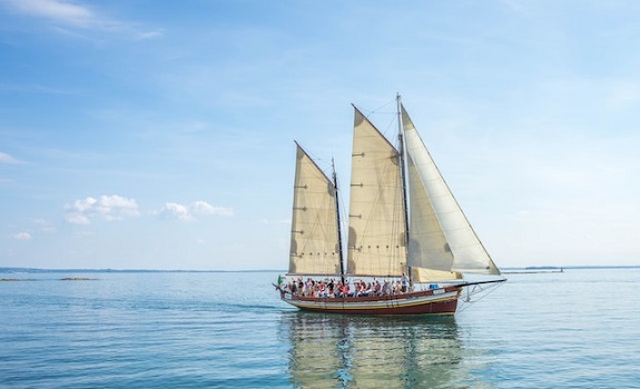 yatch on the sea