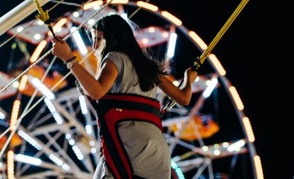 girl in a swing