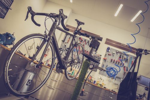 A Bicycle In a Repair Shop