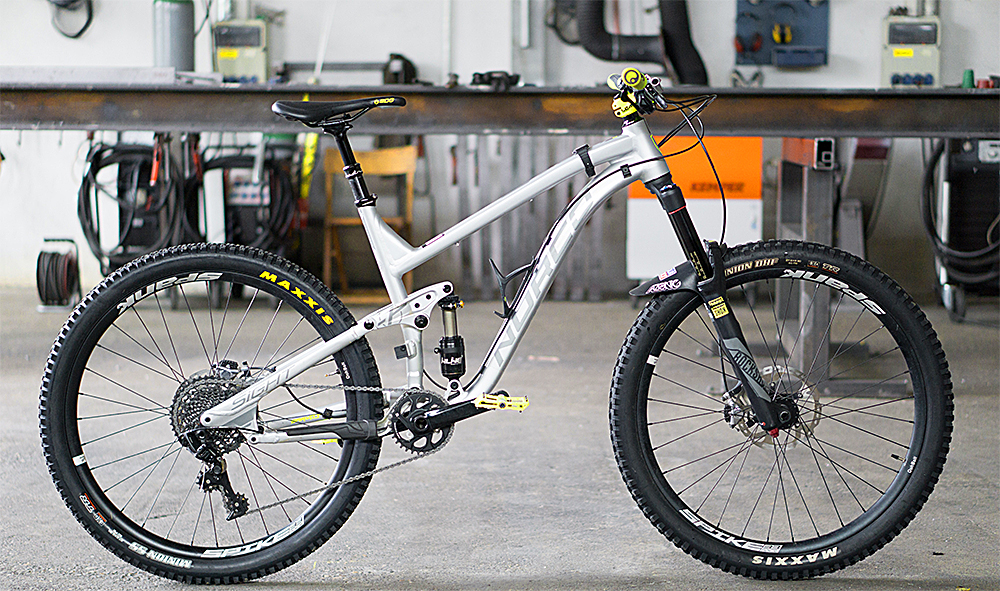 white and black mountain bike