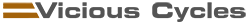 vicious logo with two red stripes on the left