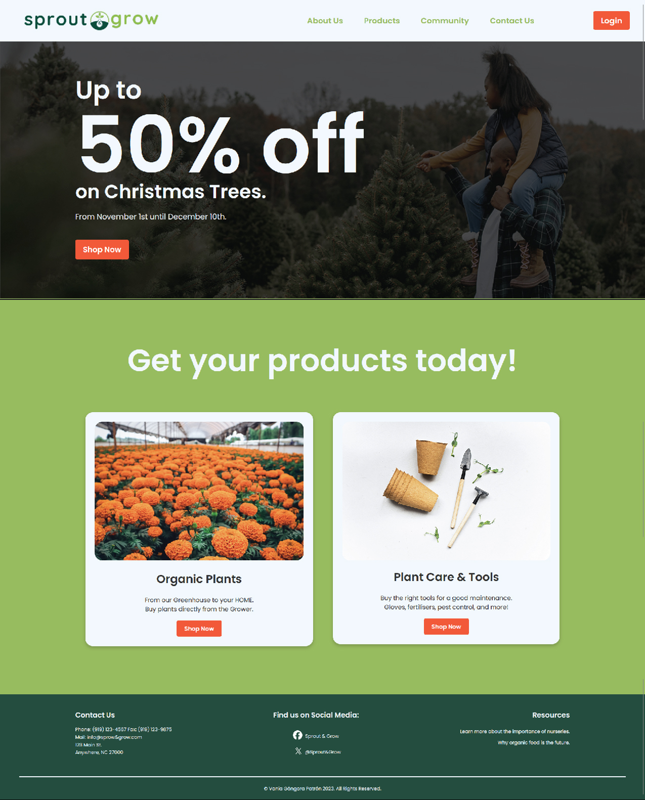 Sprout & Grow Website Screenshot