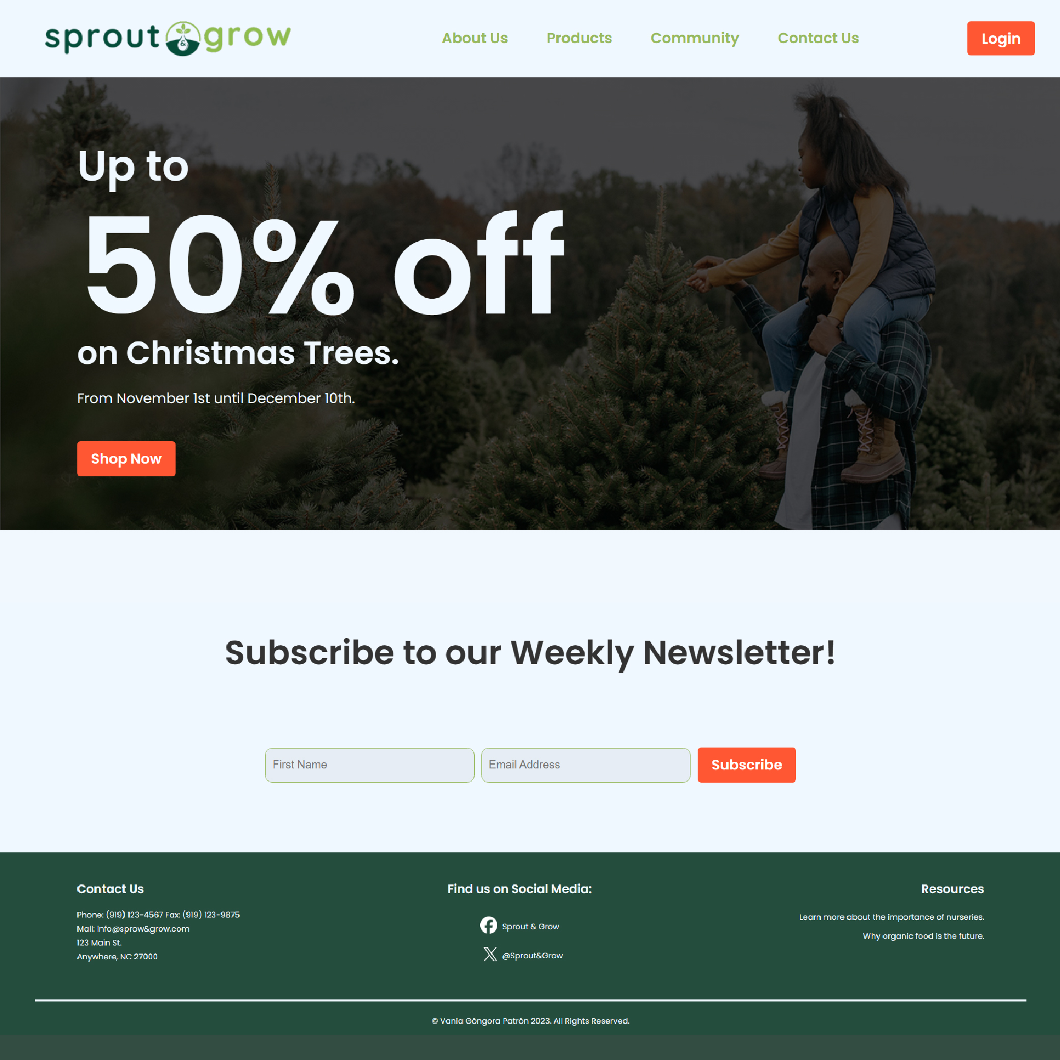 Sprout & Grow Website Screenshot